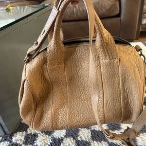 Alexander wang tan leather studs handle bag